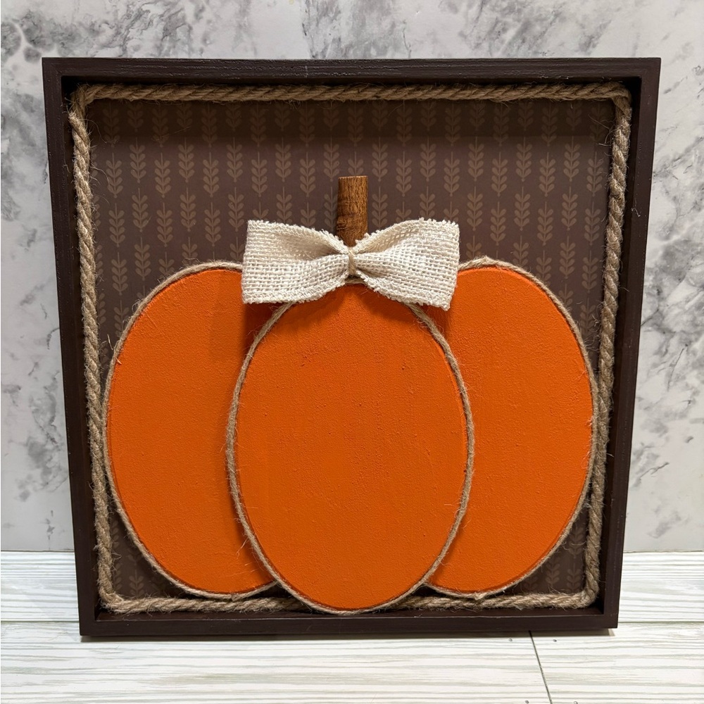 Handmade Rustic Pumpkin Wall Art